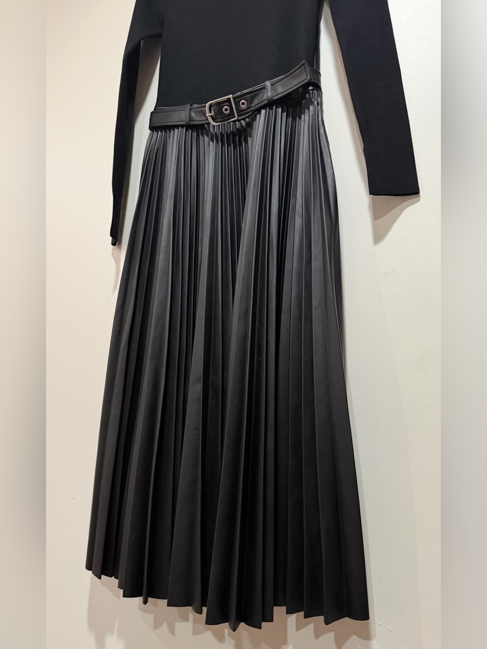 NEW SIMKHAI abilene knit combo midi dress | Black, Small - Picture 11 of 16